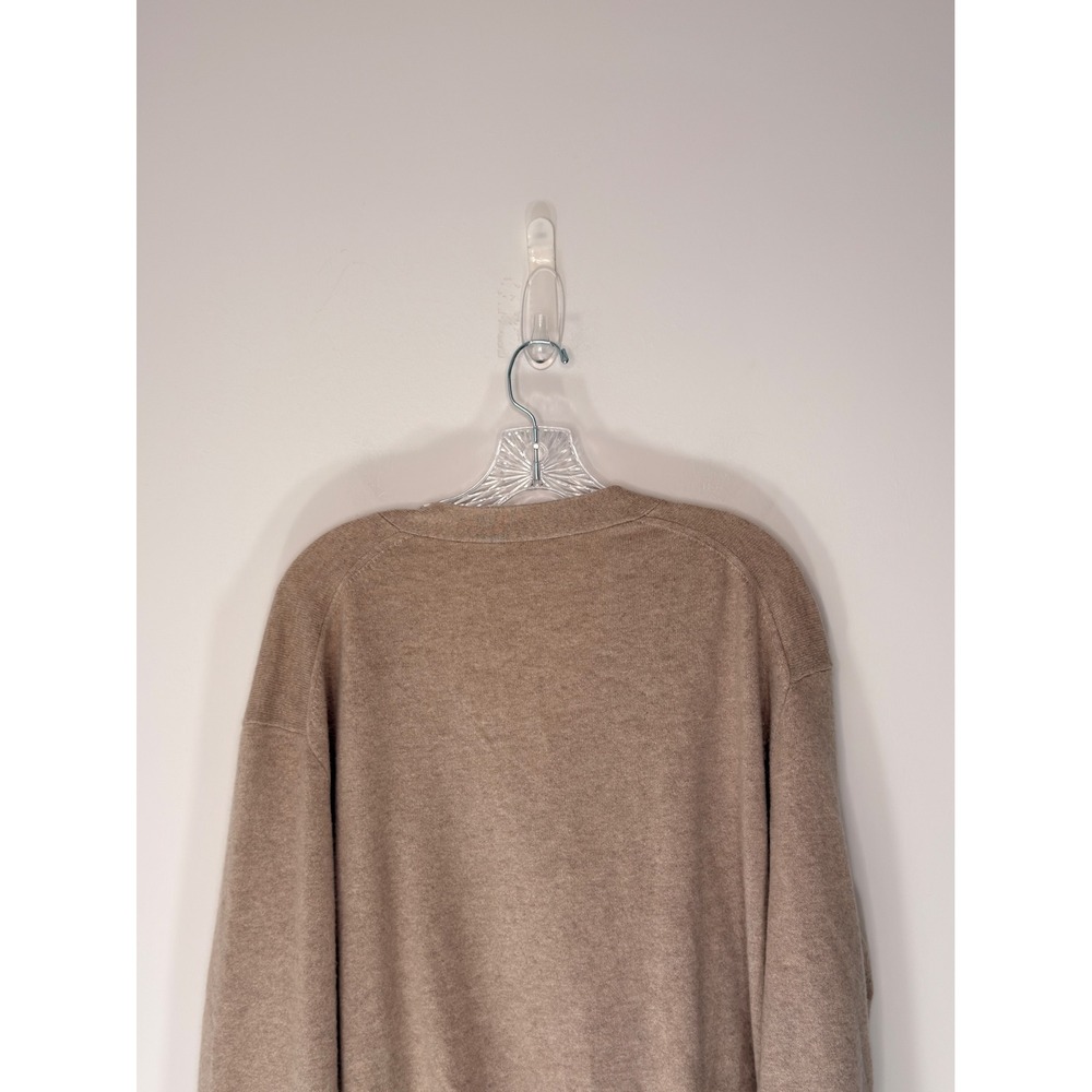 J.Crew Cashmere Patch Pocket cardigan Sweater Women's Tan Preppy Academia XL - Picture 10 of 15